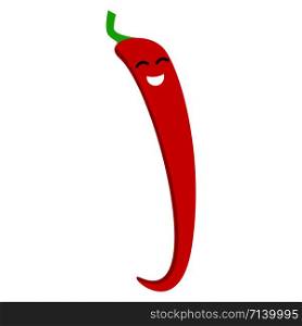 Red chili icon. Flat illustration of red chili vector icon for web design. Red chili icon, flat style