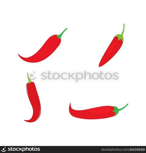 Red chili icon template vector design