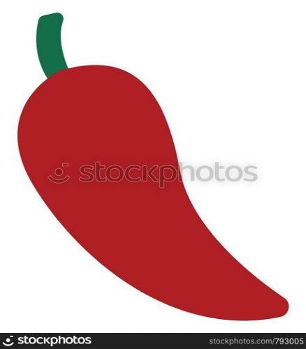 Red chilli pepper, illustration, vector on white background.