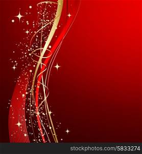 Red christmas abstract background. . Red abstract background. Christmas background with wave.
