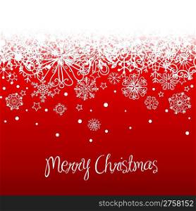 red christmas background, vector illustration