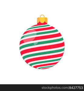 red christmas ball vector with white pattern for christmas celebration