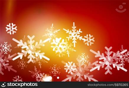 Red Christmas snowflakes abstract background. Red Christmas snowflakes abstract background. Vector illustration for your message