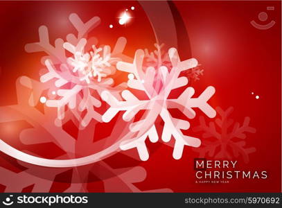 Red Christmas snowflakes abstract background. Red Christmas snowflakes abstract background. Vector illustration for your message
