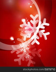 Red Christmas snowflakes abstract background. Red Christmas snowflakes abstract background. Vector illustration for your message