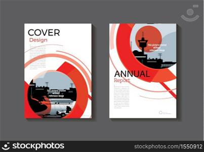 red Circle abstract cover design modern book cover abstract Brochure cover template,annual report, magazine and flyer layout Vector a4