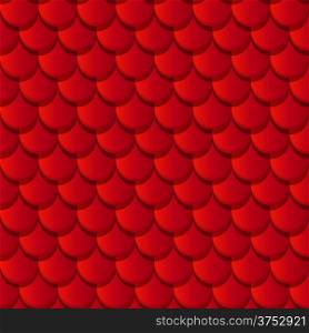 Red clay roof tiles seamless pattern
