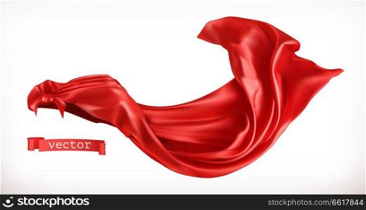 Red Cloak. 3d realistic vector