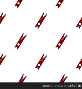 Red clothes pin pattern seamless flat style for web vector illustration. Red clothes pin pattern flat