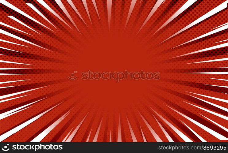 Red comic background Retro vector