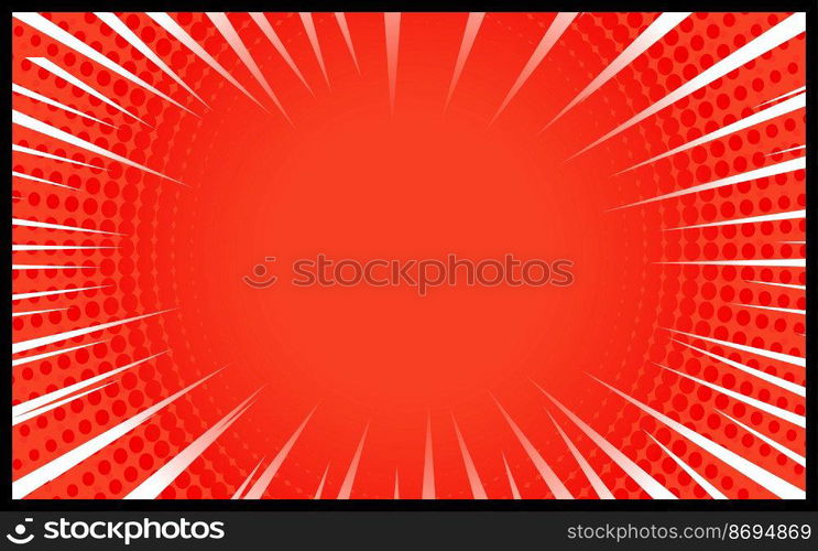 Red comic background Retro vector