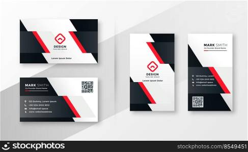red company business card design