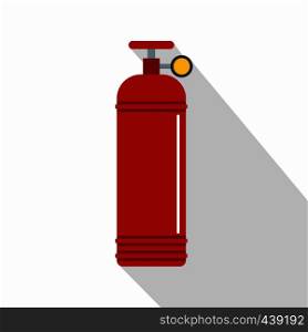 Red compressed gas container icon. Flat illustration of red compressed gas container vector icon for web on white background. Red compressed gas container icon, flat style
