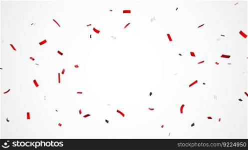 red confetti and ribbon background 