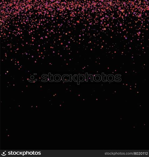 Red Confetti Isolated on Black Background. Abstract Red Parts.. Red Confetti Isolated