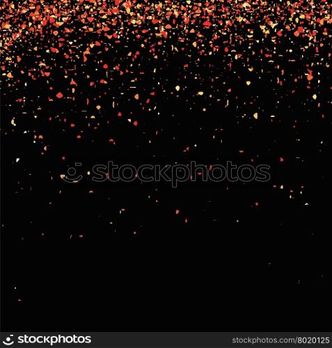 Red Confetti Isolated on Black Background. Red Confetti Isolated on Black Background. Abstract Red Parts.