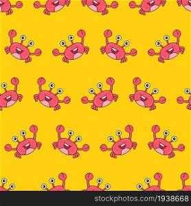 red crab seamless repeat pattern