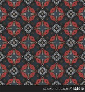 red creamic tracing seamless pattern