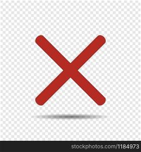 Red cross icon vector isolated.. Red cross icon vector isolated
