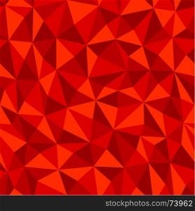 Red Crumpled Paper With Geometric Seamless Pattern. Frame Border Wallpaper. Elegant Repeating Vector Ornament