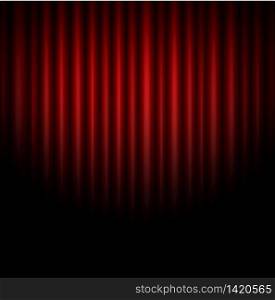 Red curtain background.vector