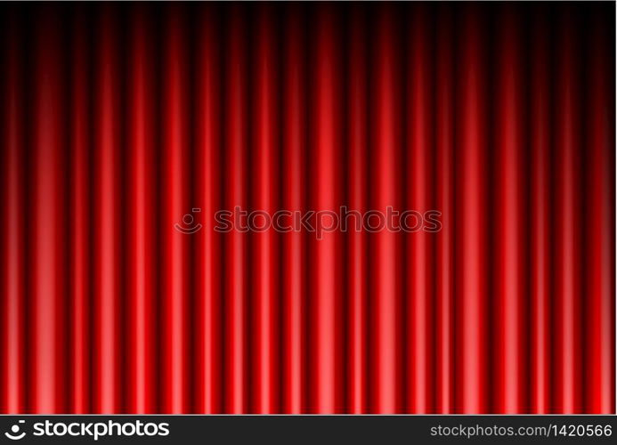 Red curtain background.vector