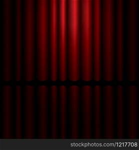 Red Curtain stage background illustration vector