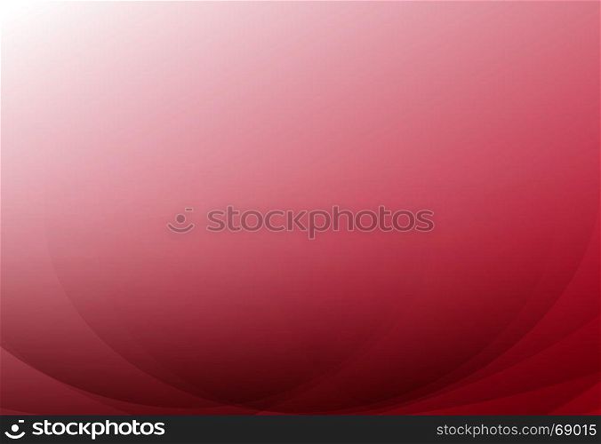 Red curve abstract background with copy space. Vector illustration
