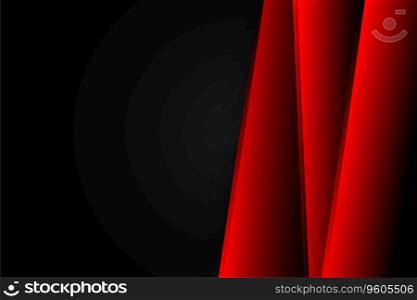 Red curve on a black background vector