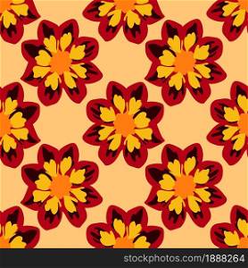 red dahlia blossom seamless pattern. textile background mosaic design