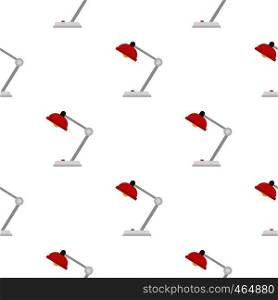 Red desk lamp pattern seamless flat style for web vector illustration. Red desk lamp pattern flat