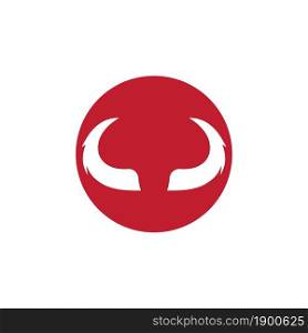 red Devil horn Vector icon design illustration Template