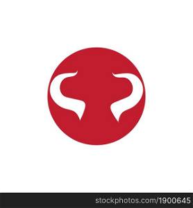 red Devil horn Vector icon design illustration Template