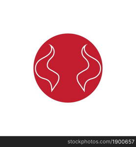 red Devil horn Vector icon design illustration Template