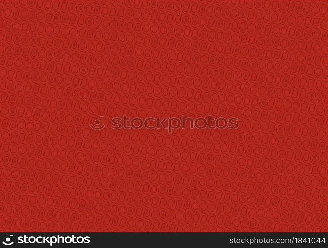 Red Diagonal Texture with Waved Lines and Circles