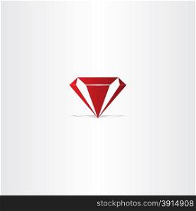 red diamond gem vector icon jewel symbol