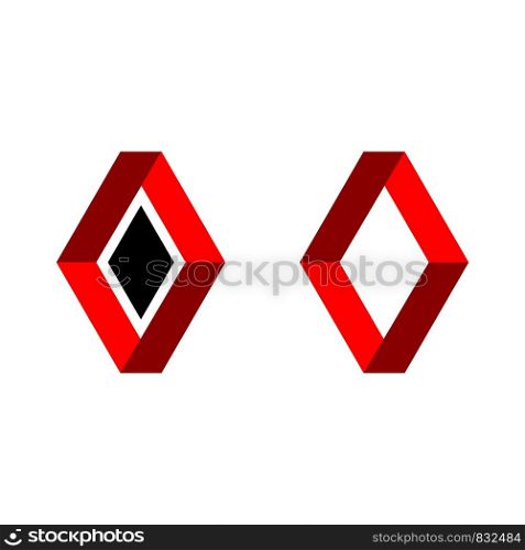 Red Diamond Square Logo Template Illustration Design. Vector EPS 10.