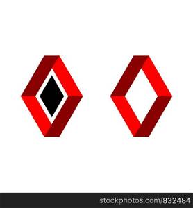 Red Diamond Square Logo Template Illustration Design. Vector EPS 10.