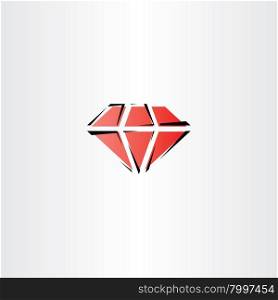 red diamond vector symbol icon stone