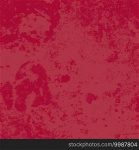Red Distress urban used texture. Grunge rough dirty background. Brushed black paint cover. Aged grainy messy template. Renovate wall scratched backdrop. Empty aging design element. EPS10 vector.. Red Grynge Texture