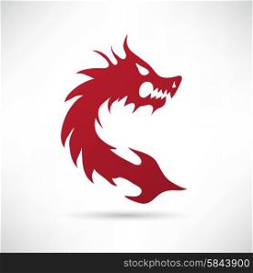 red dragon on a white background