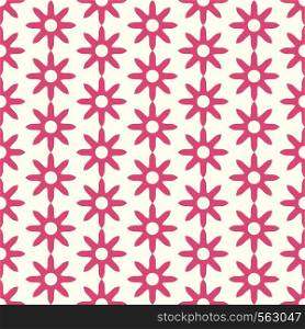 Red dry flower pattern in classic style on pastel background. Retro and ancient blossom seamless pattern style for modern or classic design
