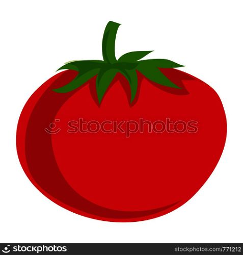 Red eco tomato icon. Cartoon of red eco tomato vector icon for web design isolated on white background. Red eco tomato icon, cartoon style