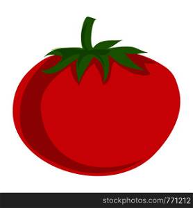 Red eco tomato icon. Cartoon of red eco tomato vector icon for web design isolated on white background. Red eco tomato icon, cartoon style