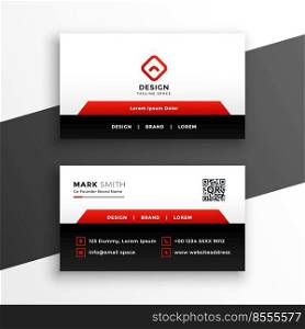 red elegant corporate business card design template
