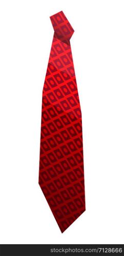 Red elegant tie icon. Isometric of red elegant tie vector icon for web design isolated on white background. Red elegant tie icon, isometric style