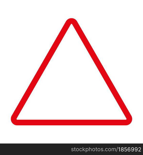 Red Triangle Sign Symbol Of Caution Attention Concept Isolated On White Background Red 