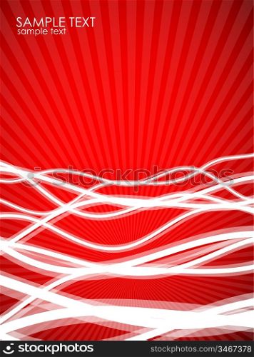 Red energy abstract background