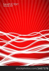 Red energy abstract background