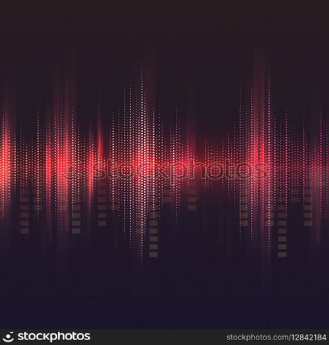 Red equalizer pattern background vector